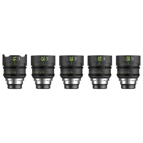 NiSi Cine Lens Set Athena Prime PL-Mount (14mm/T2.4,25mm/T1.9,35mm/T1.9,50mm/T1.9,85mm/T1.9)